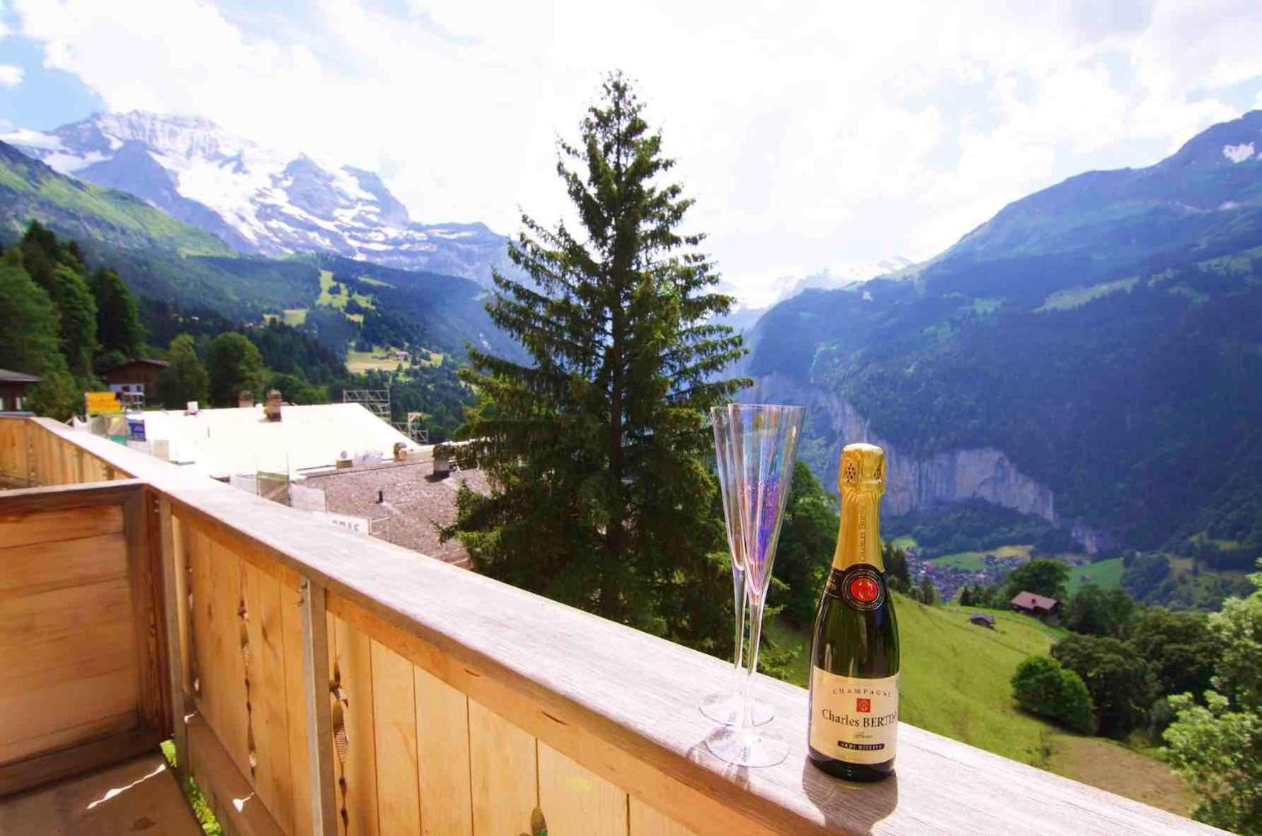 Holiday Flat #1, Chalet Aberot, Wengen, Switzerland المظهر الخارجي الصورة